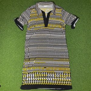 Mlle Gabrielle Dress Black, White and Yellow